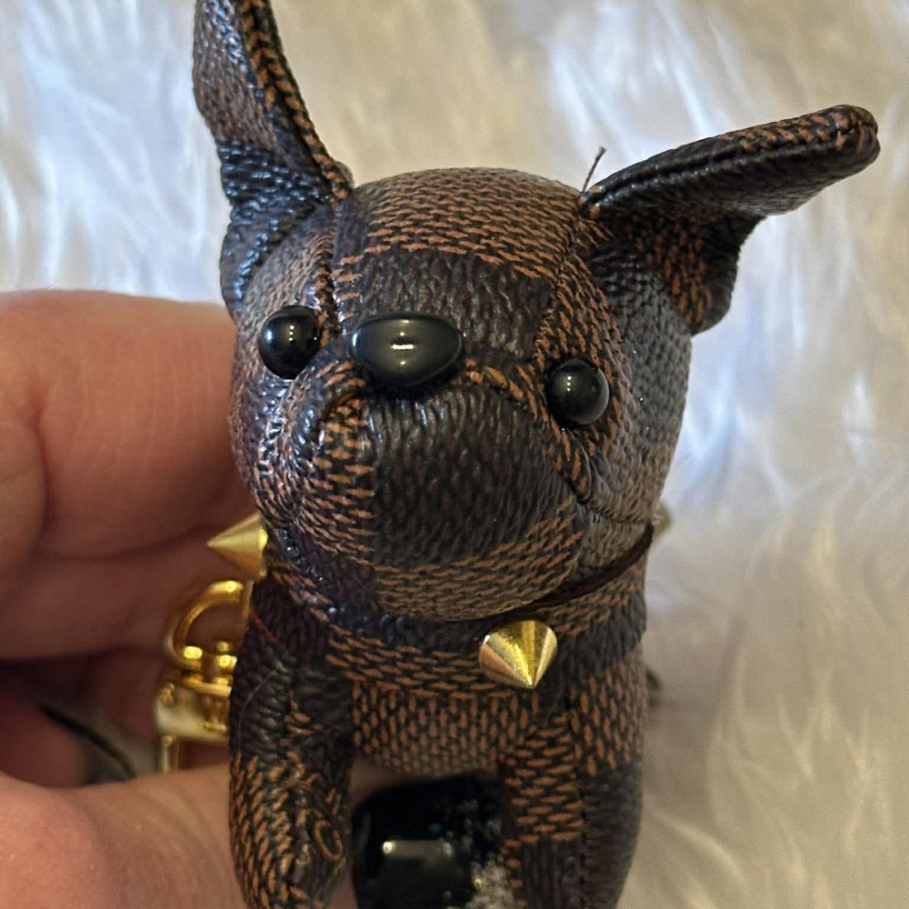 Brown and Black Checkered Dog Keychain Buyers Choice